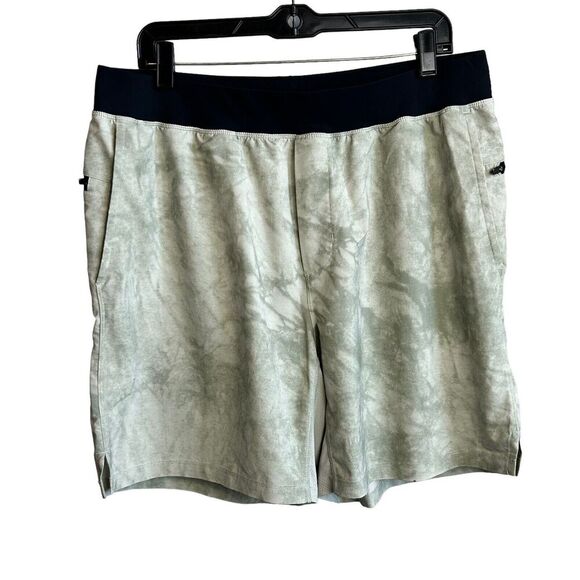 Fabletics Other - Fabletics The Franchise Shorts Mens XXL Green White Tie Dye Unlined 8" Athletic